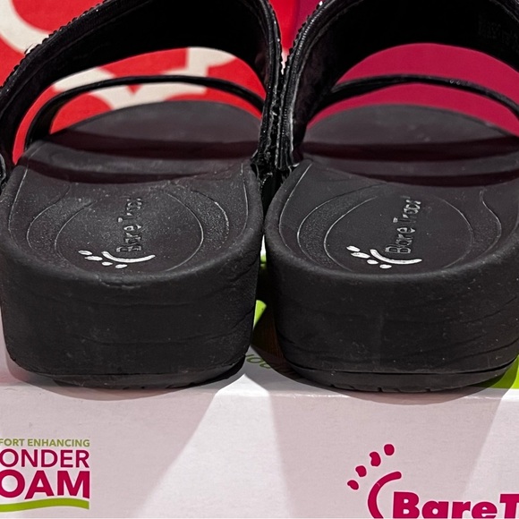 BareTraps Glittery Black Slide-On Sandals - Picture 5 of 9